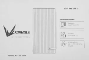  Formula Air Mesh G1    mATX 1x80mm 2xUSB2.0 1xUSB3.1 audio bott PSU