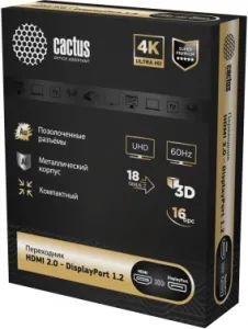  - Cactus CS-HDMI-DP-ADR HDMI (m)/DisplayPort (f) .. 