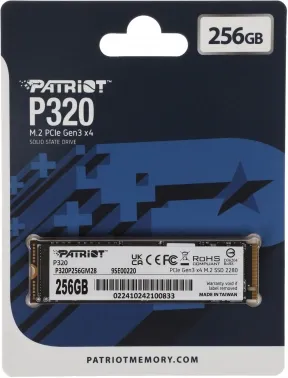  SSD Patriot PCIe 3.0 x4 256GB P320P256GM28 P320 M.2 2280