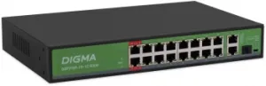  Digma DSP216F-1G-1C-R300 (L2) 16x100/ 1x1/ 1x(1000BASE-T/SFP) 16PoE 16PoE+