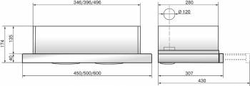  INTEGRA GLASS 60N-400-V2D STEEL/BLACK ELIKOR