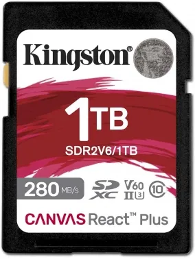   SDXC 1TB Kingston SDR2V6/1TB Canvas React Plus w/o adapter