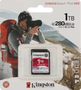   SDXC 1TB Kingston SDR2V6/1TB Canvas React Plus w/o adapter