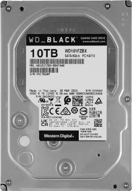   SATA 10TB 7200RPM 6GB/S 256MB BLACK WD101FZBX WDC