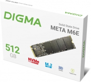  SSD Digma PCIe 4.0 x4 512GB DGSM4512GM6ET Meta M6E M.2 2280