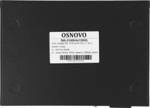  Passive PoE OSNOVO SW-21000/A(120W), 8*10/100 Base-T+ 2*10/100 Base-T Uplink,  30W  