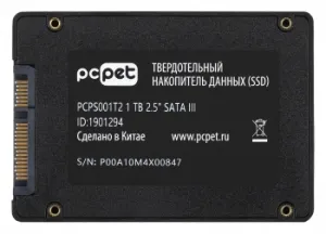  SSD PC Pet SATA III 1Tb PCPS001T2 2.5 OEM