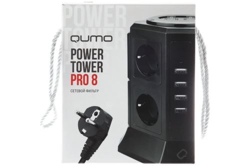   Qumo Power Tower Pro 8SP4U (P-0002), 8 , 2200 , 10A,  2 3*1  