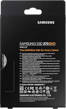  SSD Samsung 250GB 870 EVO, V-NAND 3-bit MLC, MGX, 2.5'' SATA 6Gb/s, R560/W530, IOPs 98000