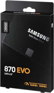  SSD Samsung 250GB 870 EVO, V-NAND 3-bit MLC, MGX, 2.5