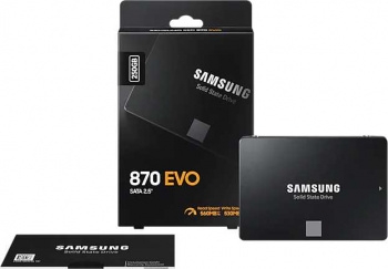  SSD Samsung 250GB 870 EVO, V-NAND 3-bit MLC, MGX, 2.5'' SATA 6Gb/s, R560/W530, IOPs 98000