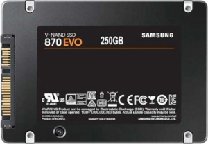  SSD Samsung 250GB 870 EVO, V-NAND 3-bit MLC, MGX, 2.5