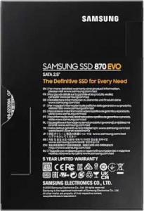  SSD Samsung 250GB 870 EVO, V-NAND 3-bit MLC, MGX, 2.5