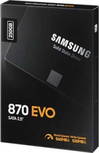  SSD Samsung 250GB 870 EVO, V-NAND 3-bit MLC, MGX, 2.5