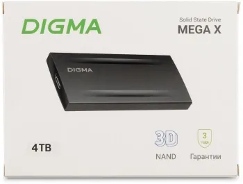  SSD Digma USB3.2 Gen2x2 4TB DGSM8004T2MGG MEGA X 1.8 -