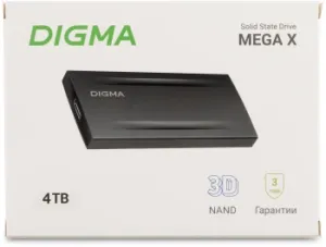  SSD Digma USB3.2 Gen2x2 4TB DGSM8004T2MGG MEGA X 1.8 -