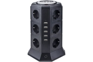   Qumo Power Tower Pro 12SP5U (P-0001), 12 , 2200 , 10A,  2 3*1  