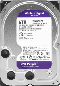   WESTERN DIGITAL Purple Surveillance 6  SATA 3.0 256  5400 / 3,5 WD64PU
