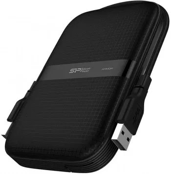  SSD SILICON POWER Armor A60 1TB External HDD, 2.5, USB 3.2 Gen. 1, IPX4, Black/Black