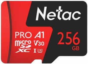   MicroSD card Netac P500 Extreme Pro 256GB, retail version w/SD adapter
