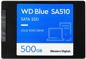  SSD WD 500GB Blue SA510,  2.5 7mm, SATA3, R/W 560/510MB/s, IOPs 90 000/82 000, TBW 200, 