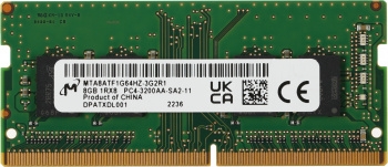   Crucial DRAM 8GB DDR4 3200 MT/s (PC4-25600) CL22 SR x8 Unbuffered SODIMM 260pin, 
