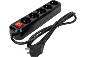   5bites SP5B-318 5S / 3*1.5MM2 / 16A / ABS / 1.8M / BLACK