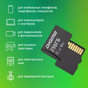   microSDXC 256Gb Class10 Digma CARD30 + adapter