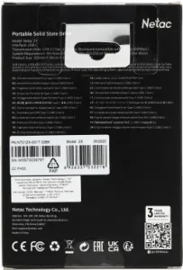   SSD Netac ZX 1Tb USB 3.2 Gen 2 Type-C NT01ZX-001T-32BK