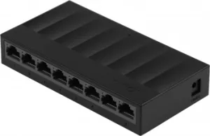  8 ports Giga Unmanaged switch, 8 10/100/1000Mbps RJ-45 ports, plastic shell, desktop and 