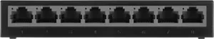 8 ports Giga Unmanaged switch, 8 10/100/1000Mbps RJ-45 ports, plastic shell, desktop and 