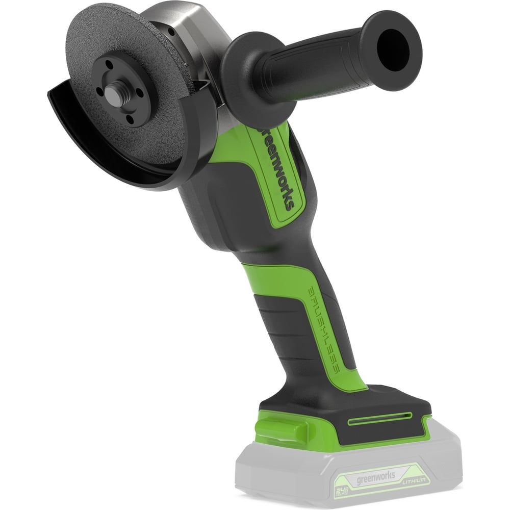 Угловая шлифовальная машина аккумуляторная GreenWorks GD24AG, 24V, бесщеточная без АКБ и ЗУ (320020