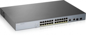  Zyxel GS1350-26HP, 24xGE PoE+, 2xCombo (SFP/RJ-45),  PoE 375 ,  