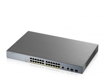  Zyxel GS1350-26HP, 24xGE PoE+, 2xCombo (SFP/RJ-45),  PoE 375 ,  