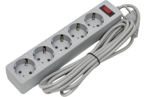   Surge protector Pilot 3G 3xGP euro outlets, 10/2.2, 2xUSB, 5m, black
