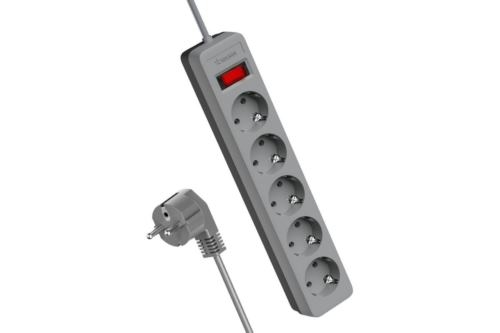   Surge protector Pilot 3G 3xGP euro outlets, 10/2.2, 2xUSB, 5m, black