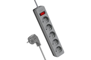   Surge protector Pilot 3G 3xGP euro outlets, 10/2.2, 2xUSB, 5m, black