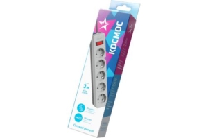   Surge protector Pilot 3G 3xGP euro outlets, 10/2.2, 2xUSB, 5m, black