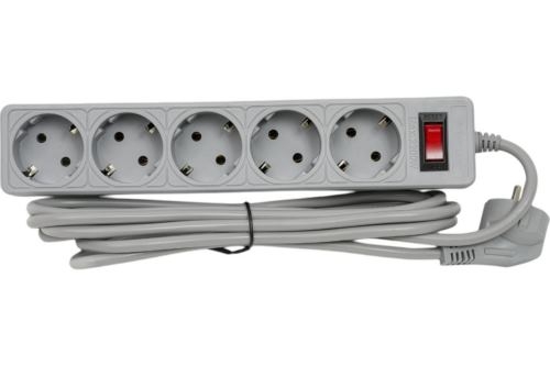   Surge protector Pilot 3G 3xGP euro outlets, 10/2.2, 2xUSB, 5m, black