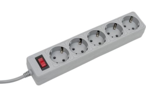   Surge protector Pilot 3G 3xGP euro outlets, 10/2.2, 2xUSB, 5m, black