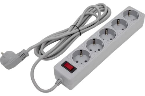   Surge protector Pilot 3G 3xGP euro outlets, 10/2.2, 2xUSB, 5m, black