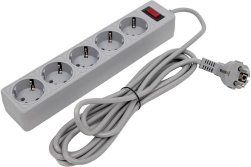  Surge protector Pilot 3G 3xGP euro outlets, 10/2.2, 2xUSB, 5m, black