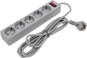   Surge protector Pilot 3G 3xGP euro outlets, 10/2.2, 2xUSB, 5m, black