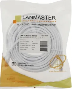  - Lanmaster LAN-PC45/U5E-10-WH  RJ-45- RJ-45 .5 10  LSZH (.:1