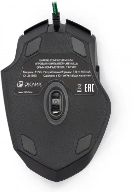  Oklick 815G black optical (2400dpi) USB Gaming (6but)