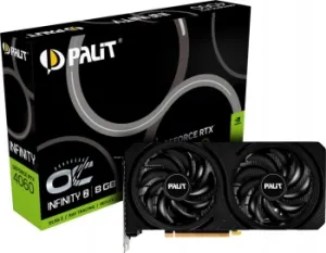  Palit RTX4060 INFINITY 2 OC NVIDIA GeForce RTX 4060 8Gb 128bit PCI-E 4.0 GDDR6 1830/17000