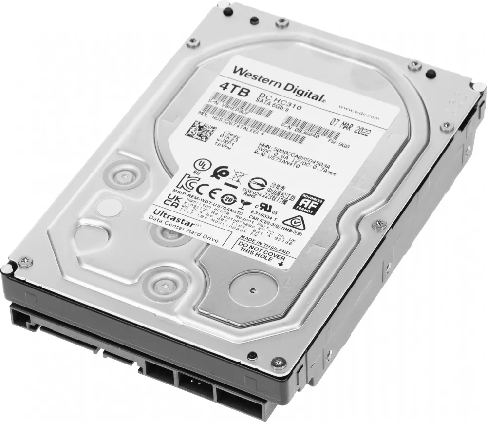   Western Digital SATA 4TB 7200RPM 6GB/S 256MB 7K6 0B36040 HGST 3.5