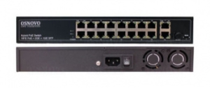  PoE  FE, 16 *10/100 Base-T  PoE, 2 x GE Uplink (RJ45), 1 x GE SFP Uplink, 