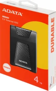    2.5 4TB ADATA HD650 AHD650-4TU31-CBK USB 3.1, LED indicator, Black, Retail
