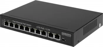  PoE OSNOVO SW-21000(120W), 8 x FE   PoE (IEEE 802.3af/at), 2 x FE,  30W  